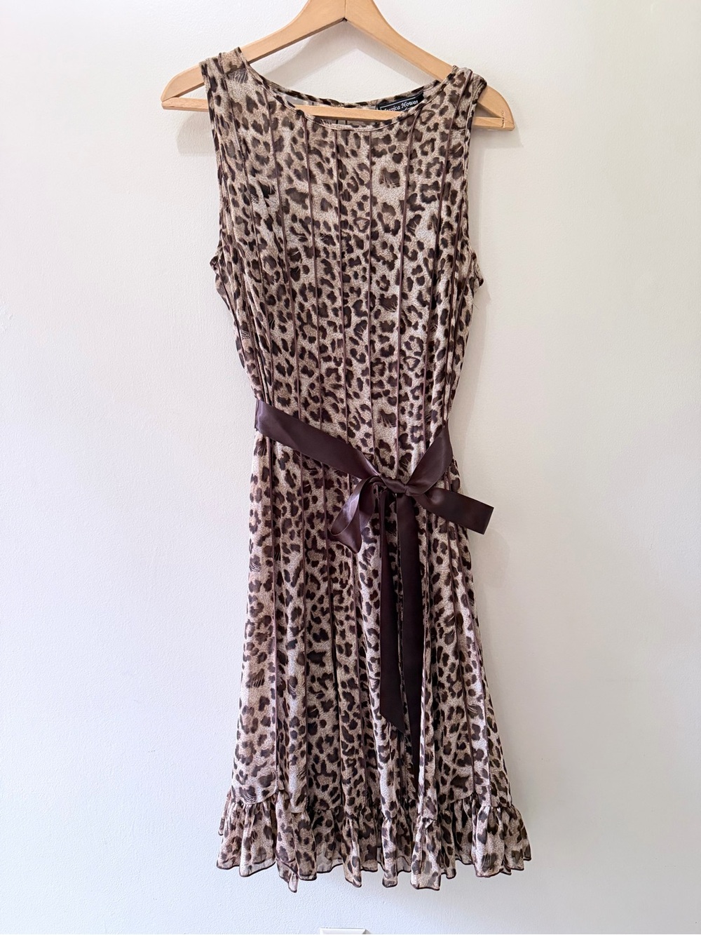 Y2K Jessica Howard Cheetah Cat Exotic Animal Print Midi A Line Dress Grunge 10